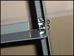 Wing nuts and bolt secured